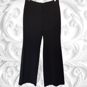 White House Black Market Contour Wide Leg Black Slacks Size 10R